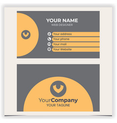 Yellow And Grey Business Card Design Template