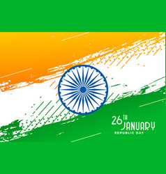 26th january indian flag design for republic day Vector Image