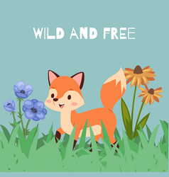 Fox Animal Banner Wild And Free