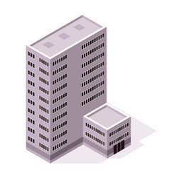 Isometric Offices Or Business Center Icon Town