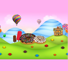 Fantasy Candyland With Dessrts And Sweets