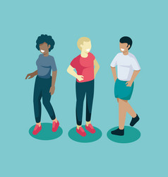 Flat Isometric People Set