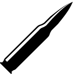 Rifle Cartridge Isolated Icon In Flat Style