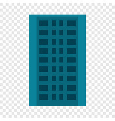 City Apartment Building Icon Flat Style