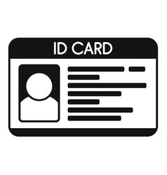 Id Card Pass Icon Simple Name Photo