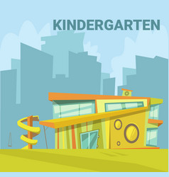 Kindergarten Cartoon Background