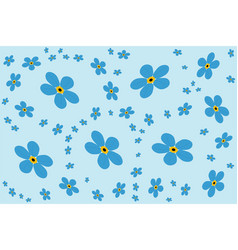 Forget Me Not Flower On Soft Blue Background