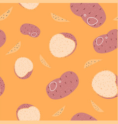 Fresh Potato Vegetables Farm Food Pattern Print