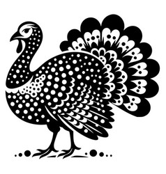 Polka Dotted Turkey In Monochrome