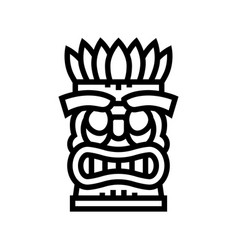 Tiki Mask Line Icon