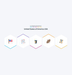 Usa 25 Flat Icon Pack Including Love America