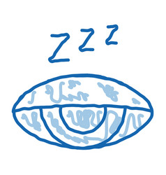 Half Closed Asleep Eye Doodle Icon Hand Drawn