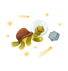 Cute Turtle Space Tourist Or Astronaut Funny