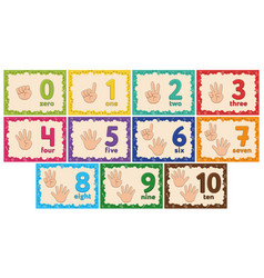 Kids Learning Numbers Flashcards Finger Counting