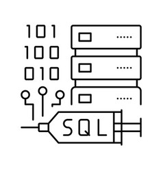 Sql Injections Line Icon