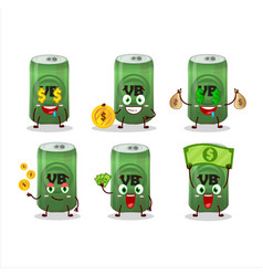 Beer Can Cartoon Character With Cute Emoticon