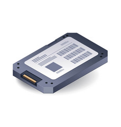 High Speed Computer Ssd Flat Isometric 3d