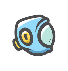 Kudo Helmet Head Protection Icon Cartoon