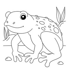 Cane Toad Frog Animal Coloring Page For Kids