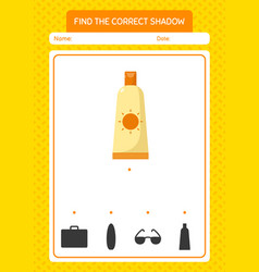 Find The Correct Shadows Game With Sunblock