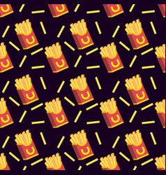 French Fries Seamless Pattern