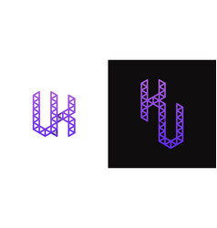 Letters Ku And Uk Polygon Logo Suitable