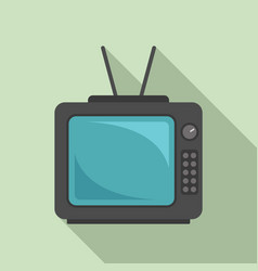 Old Tv Set Icon Flat Style