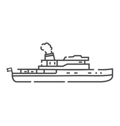 Steamship Icon Ship Line Art Vessel