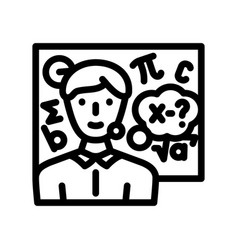 Study Math Science Education Line Icon