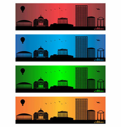 Athens City In A Four Different Colors