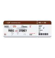 Brown And White Airplane Ticket Design