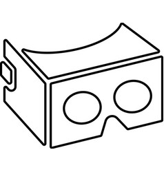 Cardboard Google Headset Reality Vr Line Icon