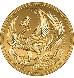 Japanese Money Gold Coin With Phoenix