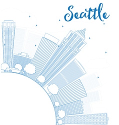 Outline Seattle City Skyline