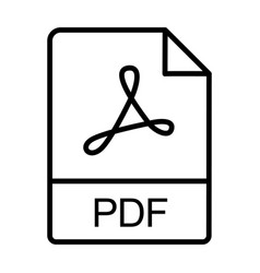 Pdf Line Icon Flat Design