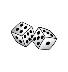 White Dice Risk Taker Gamble Art