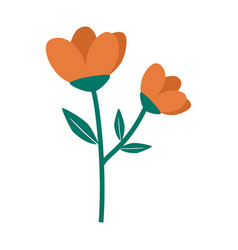 Orange Flower Clipart Icon