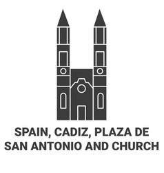 Spain Cadiz Plaza De San Antonio And Church