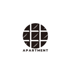 Apartment Buildings Windows Simple Logo