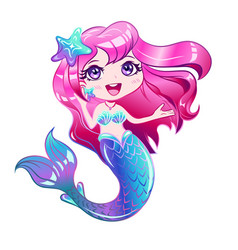 Little Mermaid With Pink Hair Sings A Song