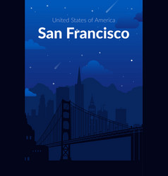 San Francisco Usa Famous City Scape Background