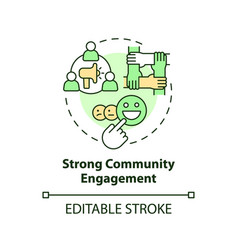 Strong Community Engagement Concept Icon