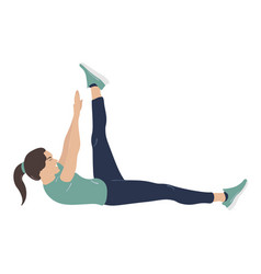 Woman Doing Leg Stretching Exercise Girl Doing