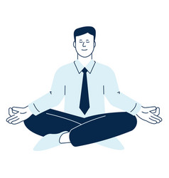 Business Zen Concept Calm Person Man Sitting