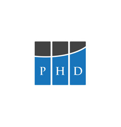 Phd Letter Logo Design On White Background