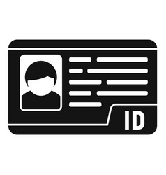 Web Id Card Icon Simple Photo Badge