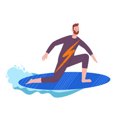 Active Summer Lifestyle Man Surfing Water Sport