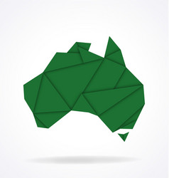 Australia Map Folded Paper Origami