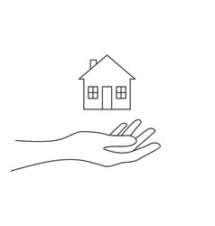 Hand Holding A House On A White Background In