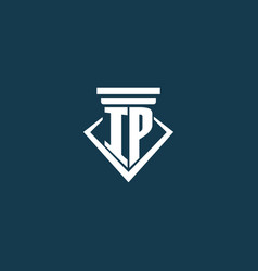 Ip Initial Monogram Logo For Law Firm Lawyer